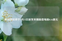 集信国控将于7月15日派发末期股息每股0.16港元