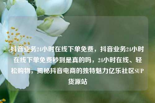 抖音业务24小时在线下单免费，抖音业务24小时在线下单免费秒到是真的吗，24小时在线、轻松购物	，揭秘抖音电商的独特魅力亿乐社区SUP货源站  第1张